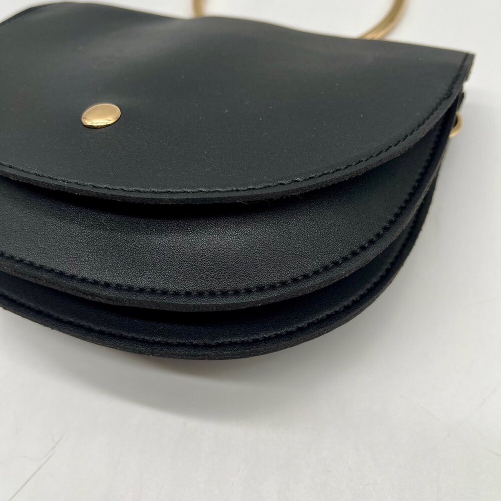 Melie Bianco Black Vegan Leather Felix Ring Crossbody Bag - Picture 8 of 10